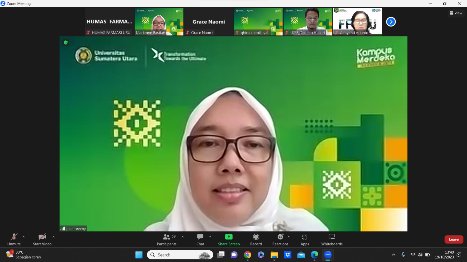 SOCIALIZATION OF RESEARCH IMPLEMENTATION, MONITORING, EVALUATION, AND REPORTING OF TALENT RESEARCH MBKM ACTIVITIES IN THE FACULTY OF PHARMACY AT 2023